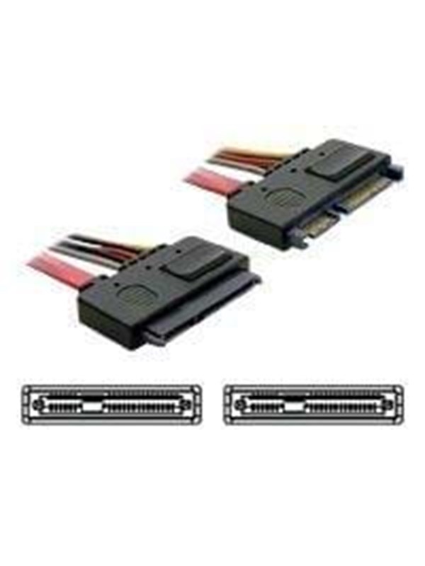 DeLOCK 22-pin SATA-kaapeli, 0,2m, uros - naaras