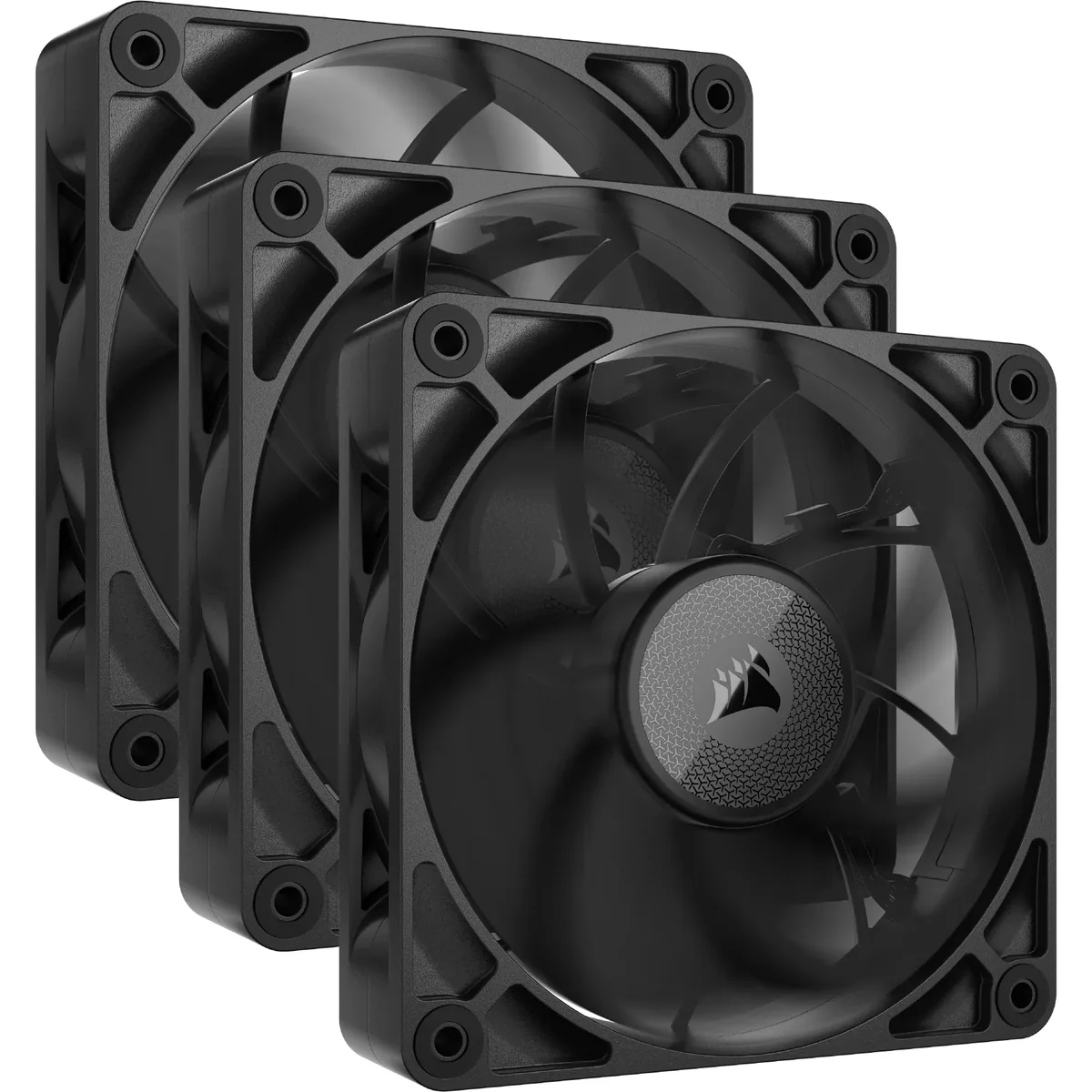CORSAIR iCUE LINK RX120 MAX 120 mm PWM -kotelotuulettimen aloituspakkaus, 3 kpl, Musta