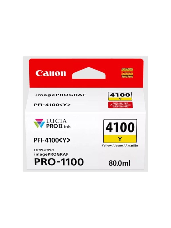 Canon PFI-4100 -mustesäiliö, 80 ml, keltainen