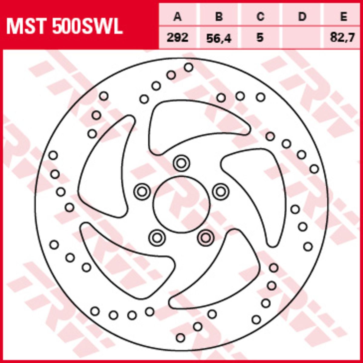 Jarrulevy TRW MST500SWL