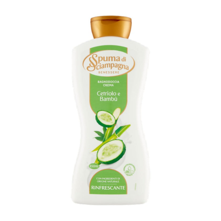 Spuma Di Sciampagna Benessere Suihkuvoide Kurkku ja Bambua 650 ml