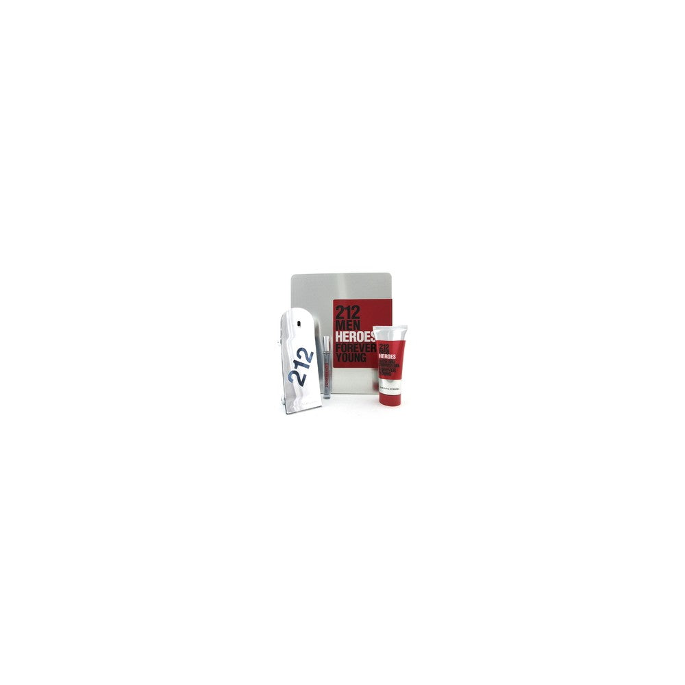Carolina herrera Lahjasetti 212 Men Heroes Eau de Toilette 90 ml, suihkugeeli 100 ml ja miniatyyri Eau de Toilette 10 ml - 90 ml