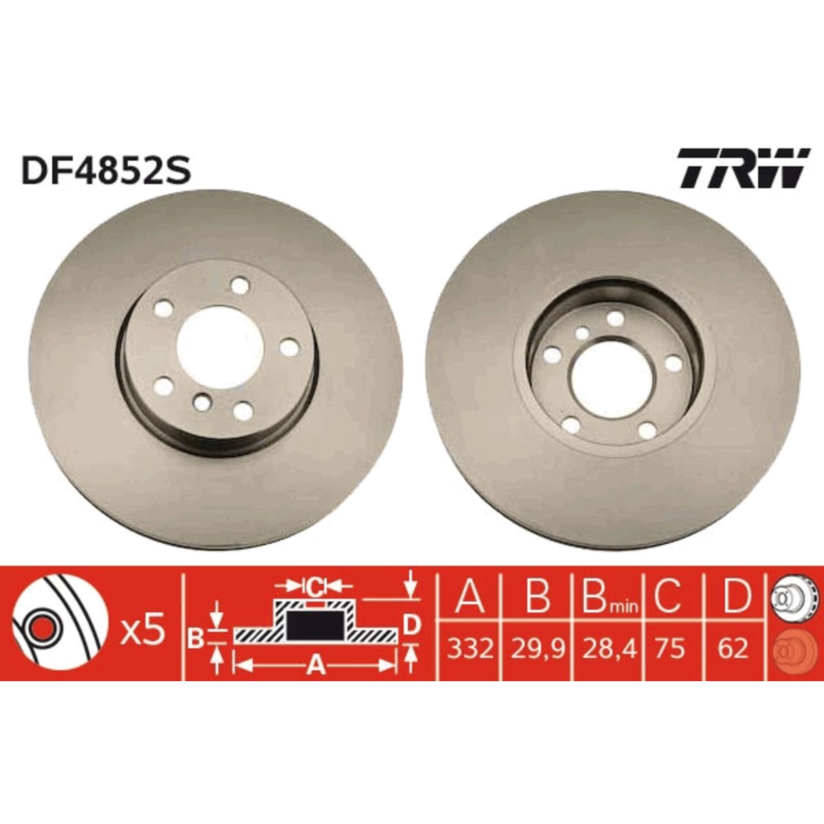 Jarrulevy TRW DF4852S