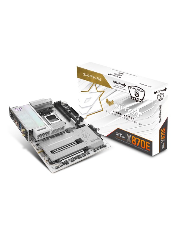 Sapphire NITRO+ X870EA PhantomLink Polar Emolevy - AMD X870E - AMD AM5 - DDR5 RAM - ATX