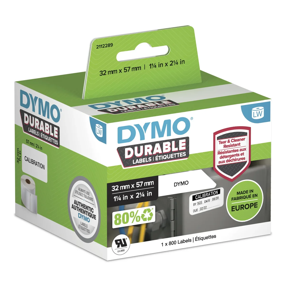 Dymo Labels Durable Medium 57x32mm 800pcs