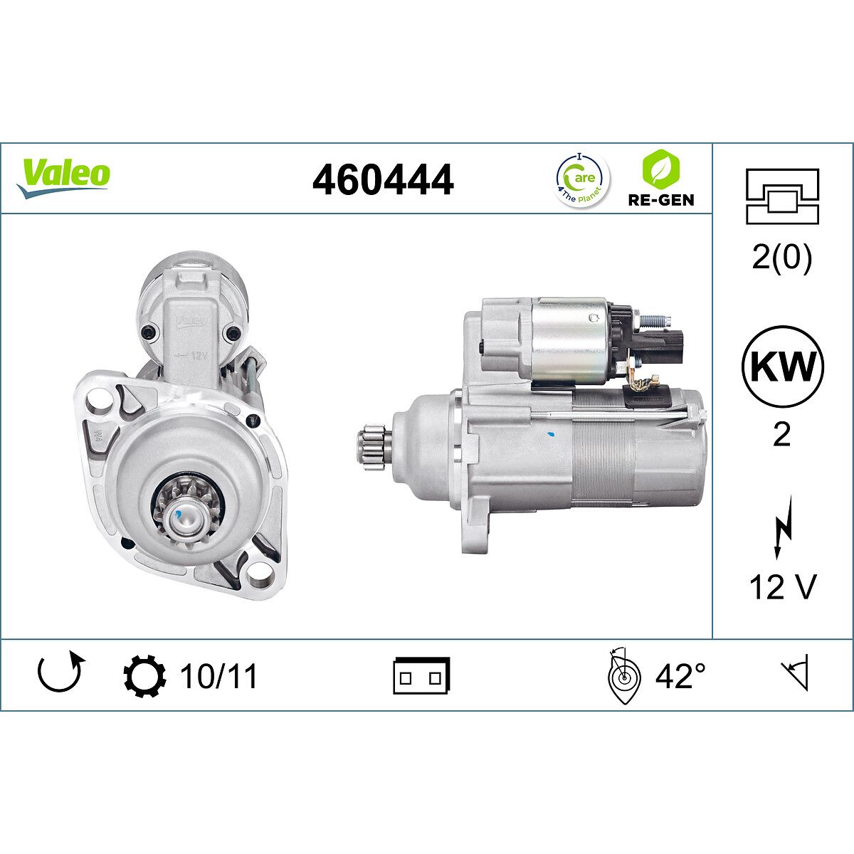 Käynnistysmoottori VALEO 460444