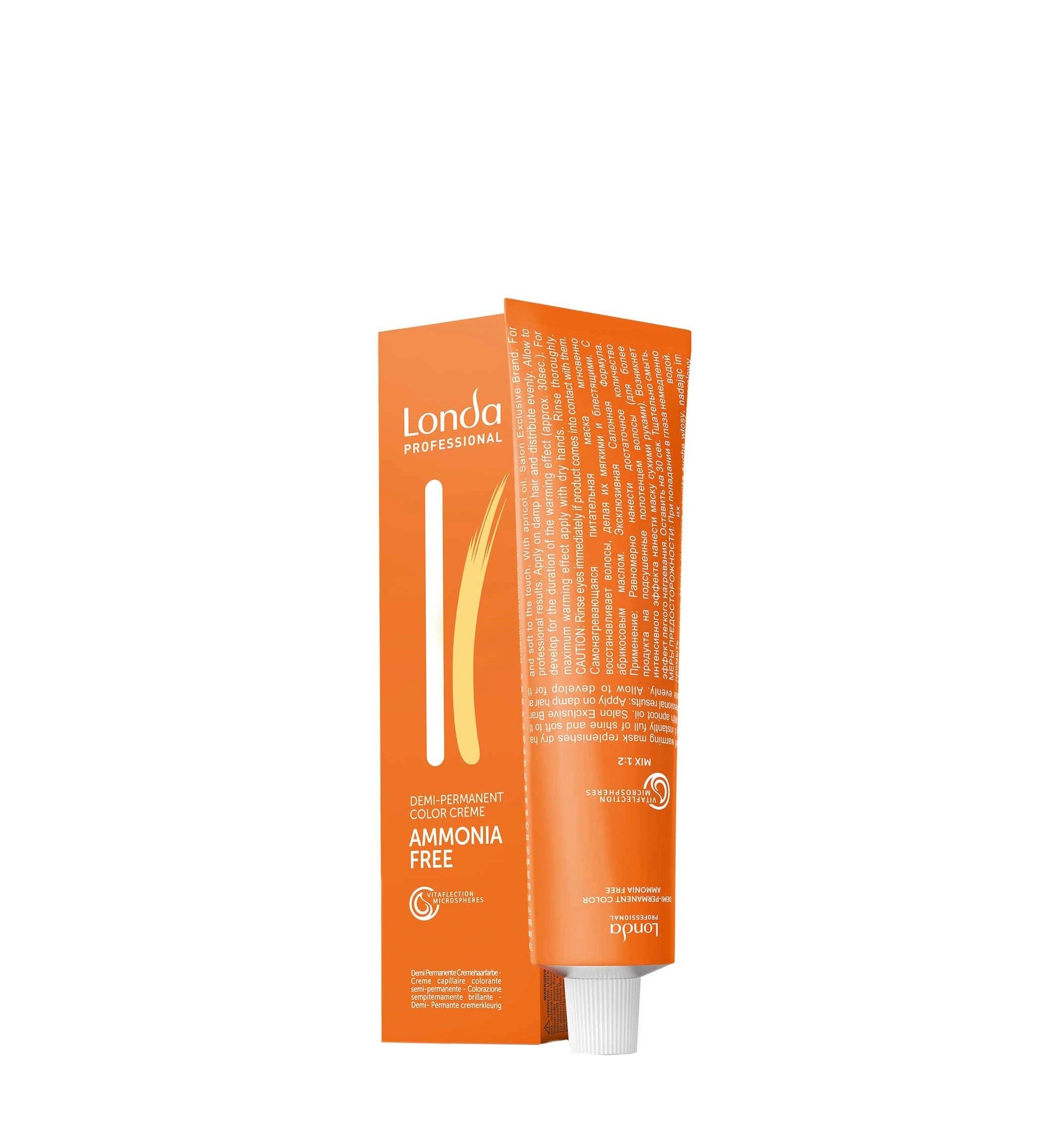 Londa Ammattimainen, Londacolor, ammoniakiton, puolikestoinen hiusväri, 7/4 keskivaalea kupari, 60 ml