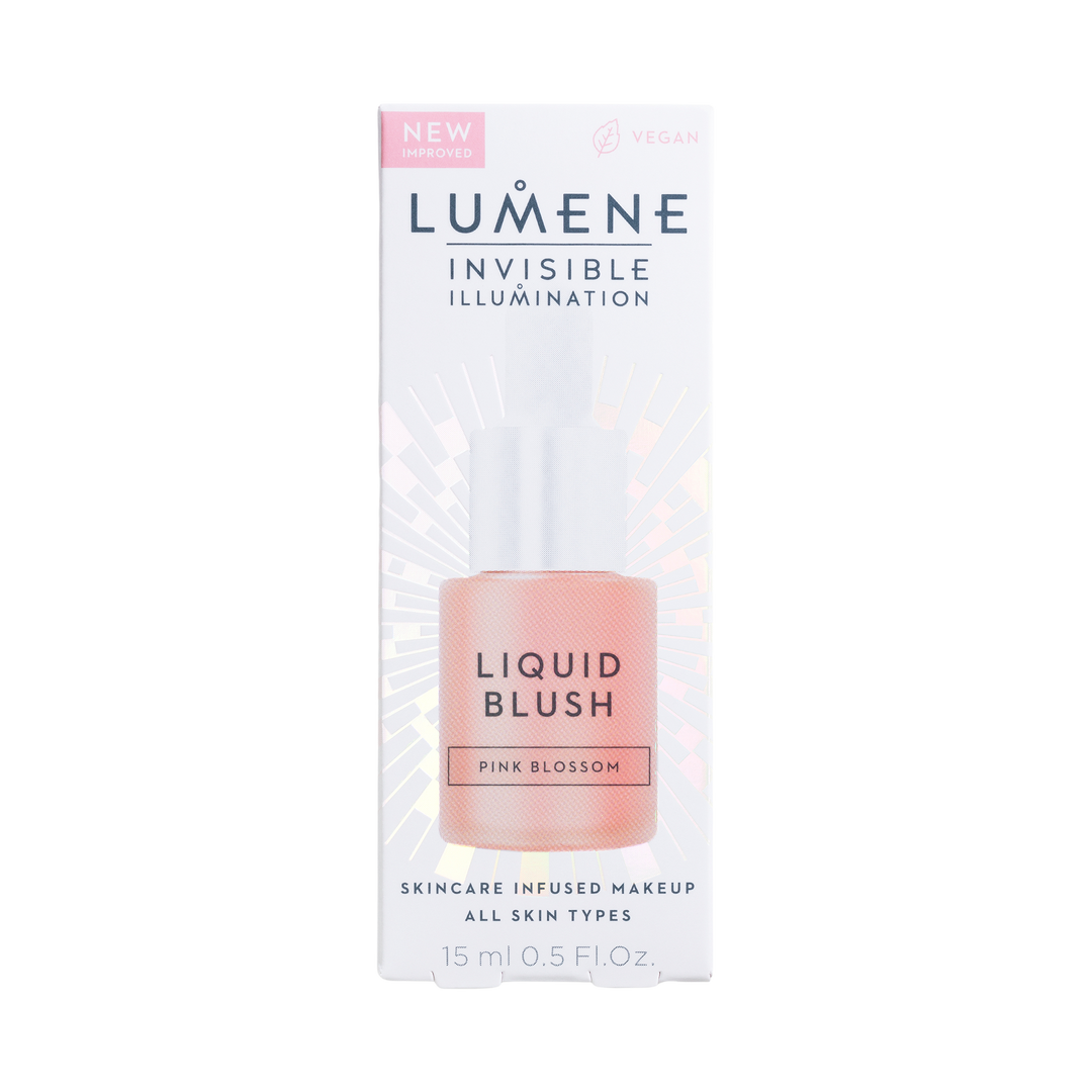 Lumene Invisible Illumination — nestemäinen poskipuna sävy Pink Blossom 15 ml
