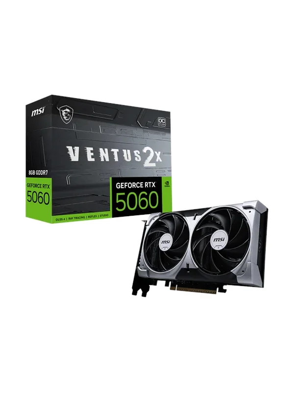 MSI GeForce RTX 5060 VENTUS 2X OC - 8GB GDDR7 RAM - Näytönohjaimet