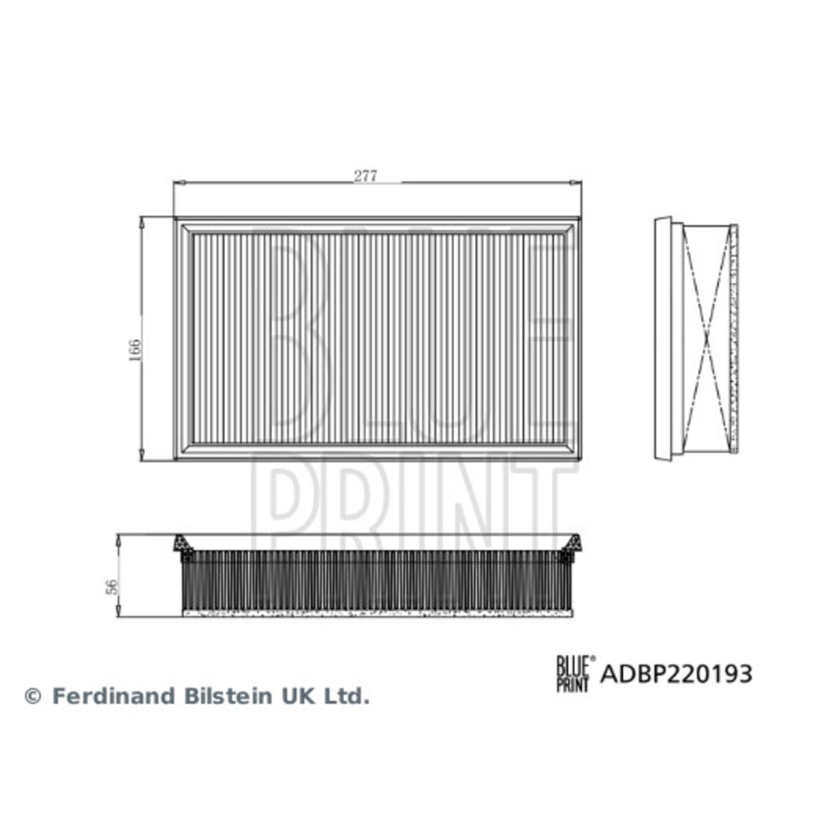 Ilmansuodatin BLUE PRINT ADBP220193