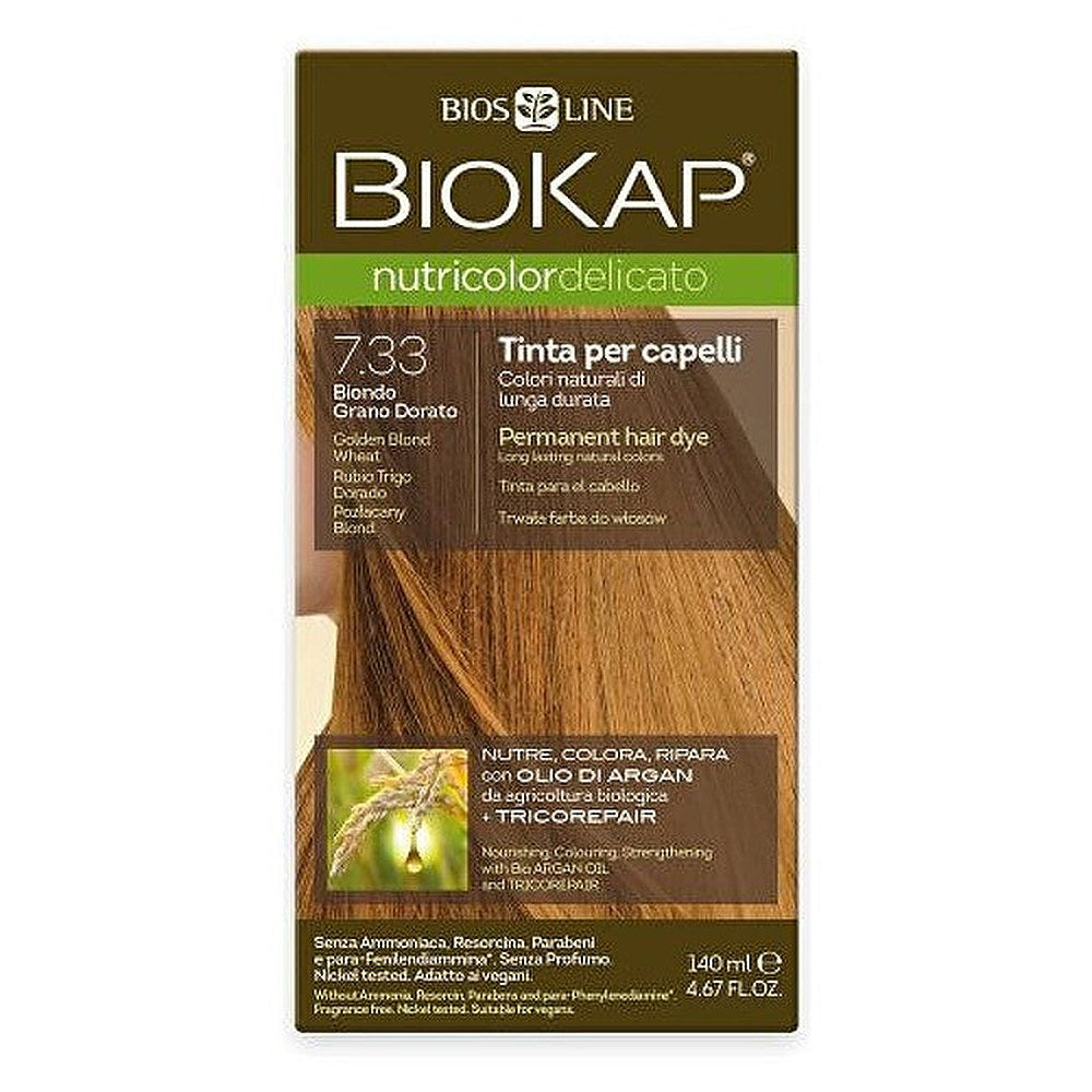 Biokap NUTRICOLOR DELICATO - Hiusväri - 7,33 Golden Wheat Blonde 140 ml