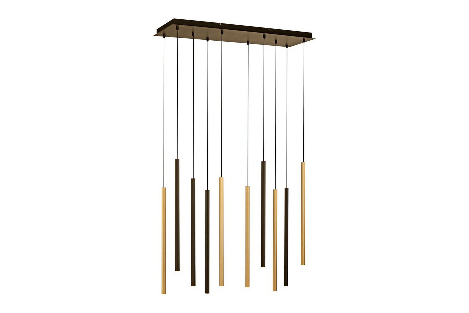 LED-riippuvalaisin Flute, himmennys, 10-lamppuinen