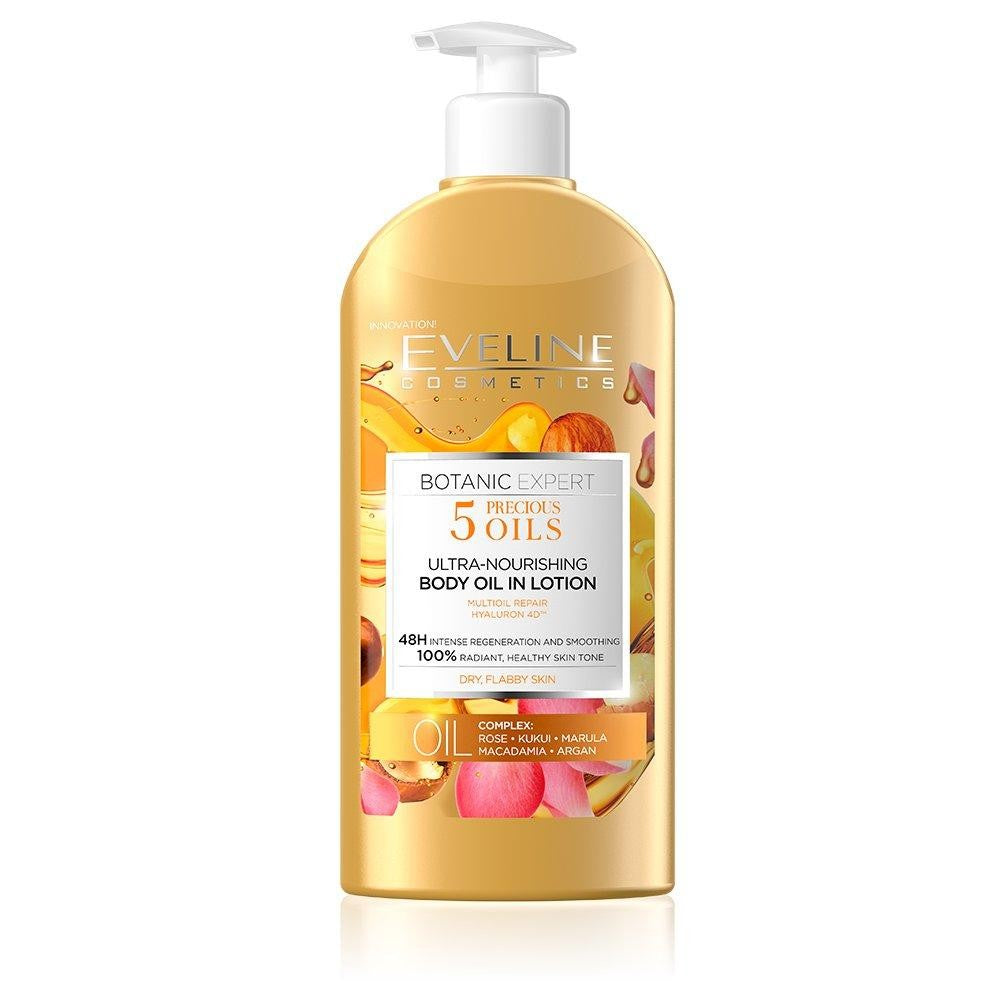 Eveline Botanic Expert 5 Oils Ultra Nourishing Body Oil in Lotion 350 ml