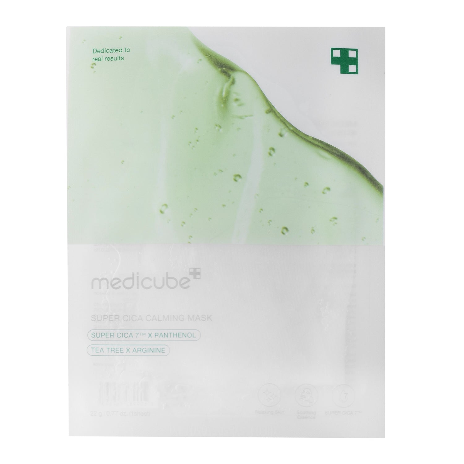 Medicube Super Cica Calming Maschera in Tessuto Lenitiva 22g — Maschera in tessuto