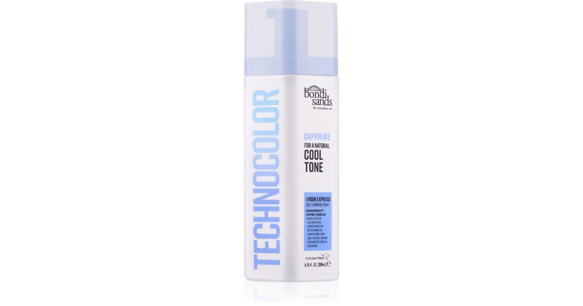 Bondi Sands Technocolor Sapphire — itseruskettava vaahto Cool Natural 200 ml