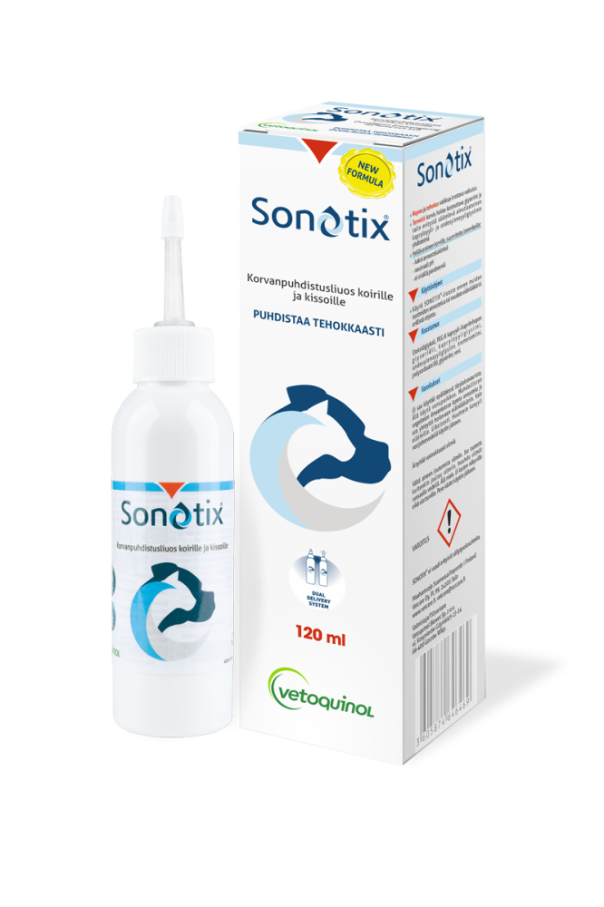 Sonotix korvanpuhdistusliuos 120 ml