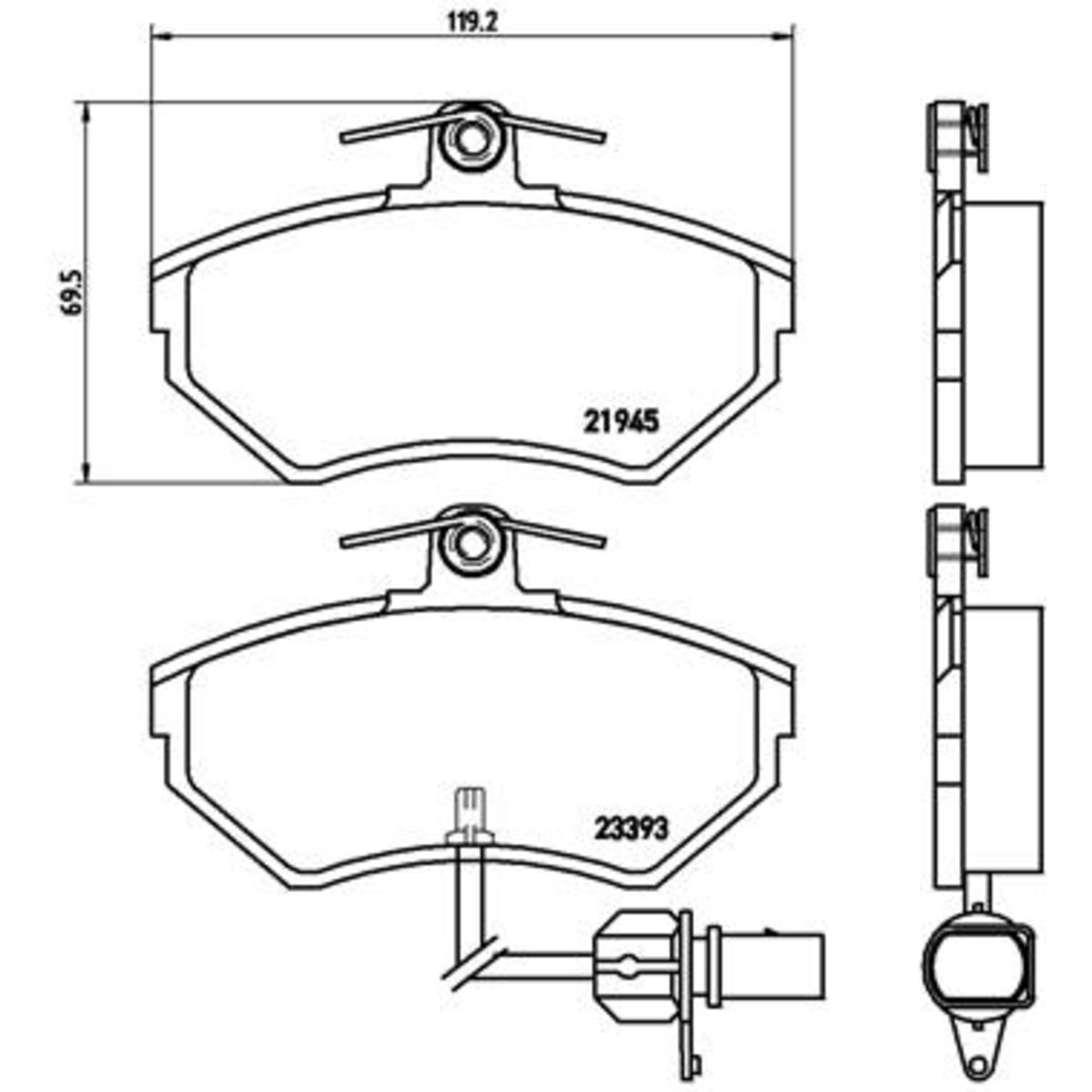 Jarrupalat, levyjarru BREMBO P 85 044