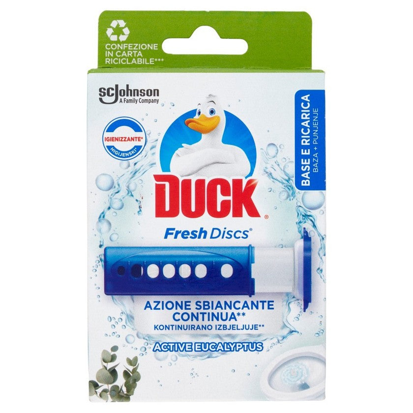 Johnson's Duck Fresh Discs - Alusta WC:n hygienisoiville geelilevyille, Fragranza Eukalyptus 1 unit