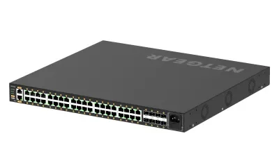 NETGEAR AV Line M4250-40G8F-PoE+ - Kytkin - L3 - Hallittu - 40 x 10/100/1000 (PoE+) + 8 x 1000Base-X SFP - ilmavirta vierekkäin - telineasennettava - PoE+ (480 W) - PoE+ (480 W)