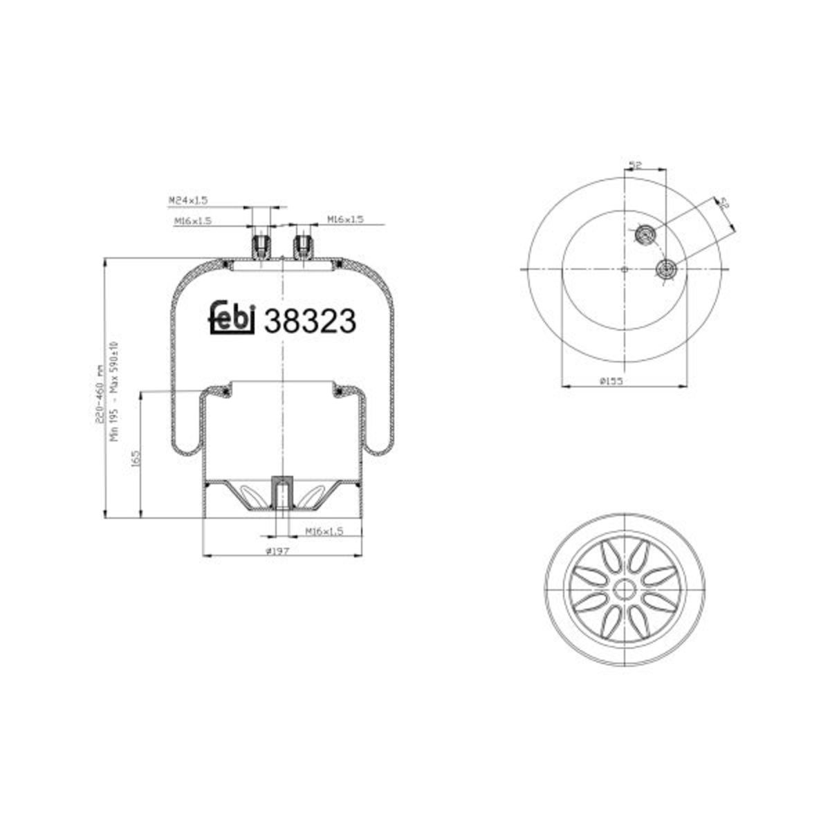Metallipalje, ilmajousitus FEBI BILSTEIN 38323