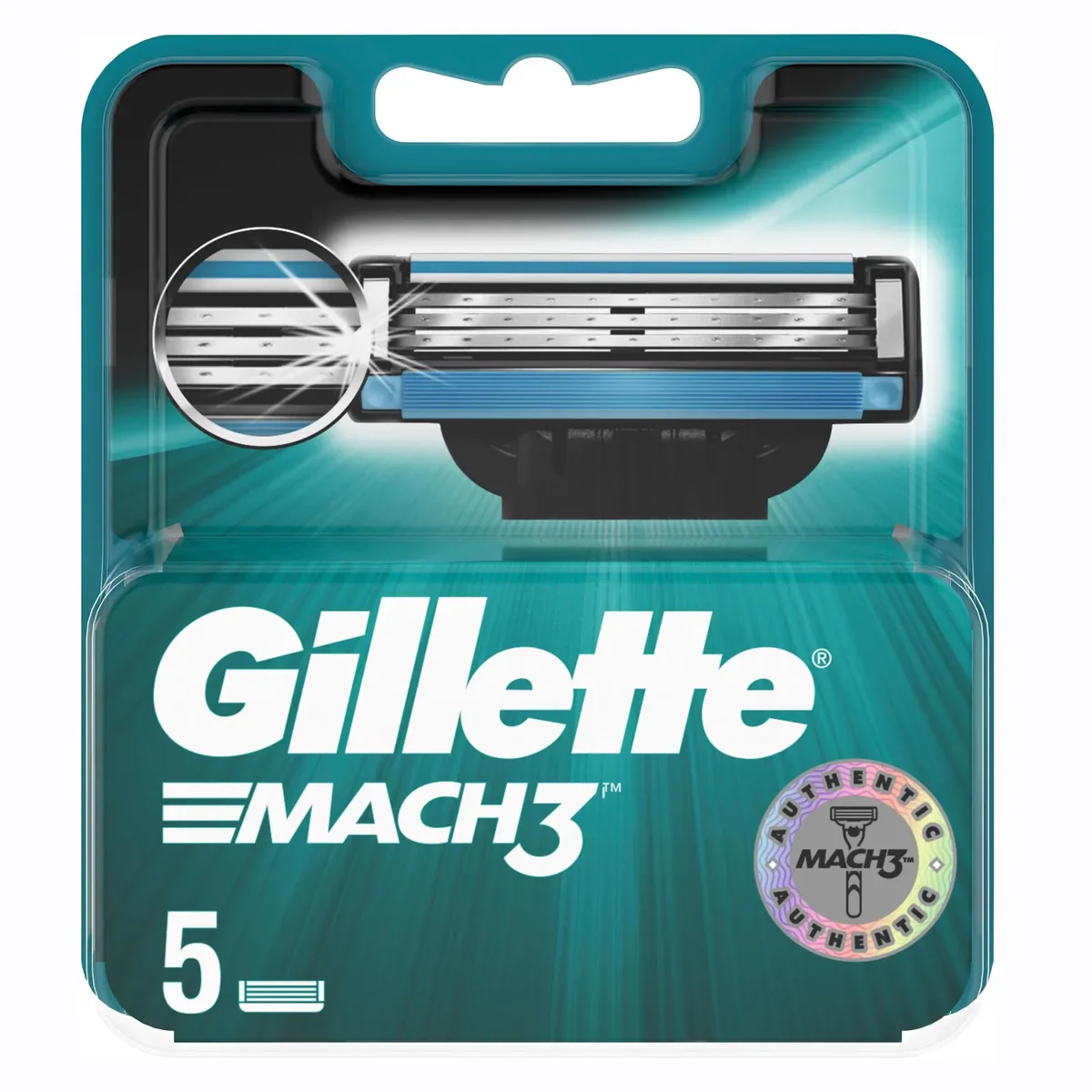 Gillette Mach3-perusvaihtoterät 5 kpl