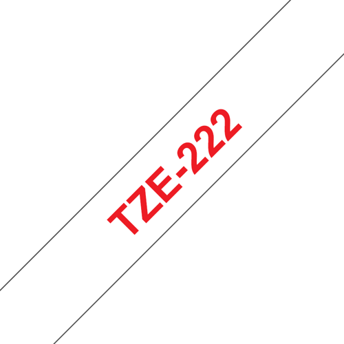 BROTHER TZE222 9 RED ON WHITE