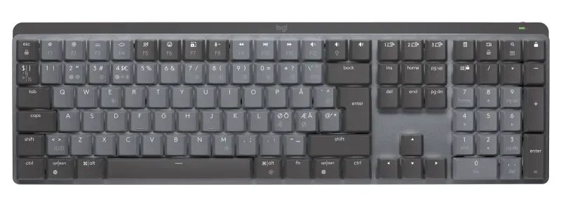 Logitech MX Mechanical Wireless Illuminated Performance Näppäimistö Graphite - Tactile - ND - Näppäimistö - Pohjoismainen - Musta