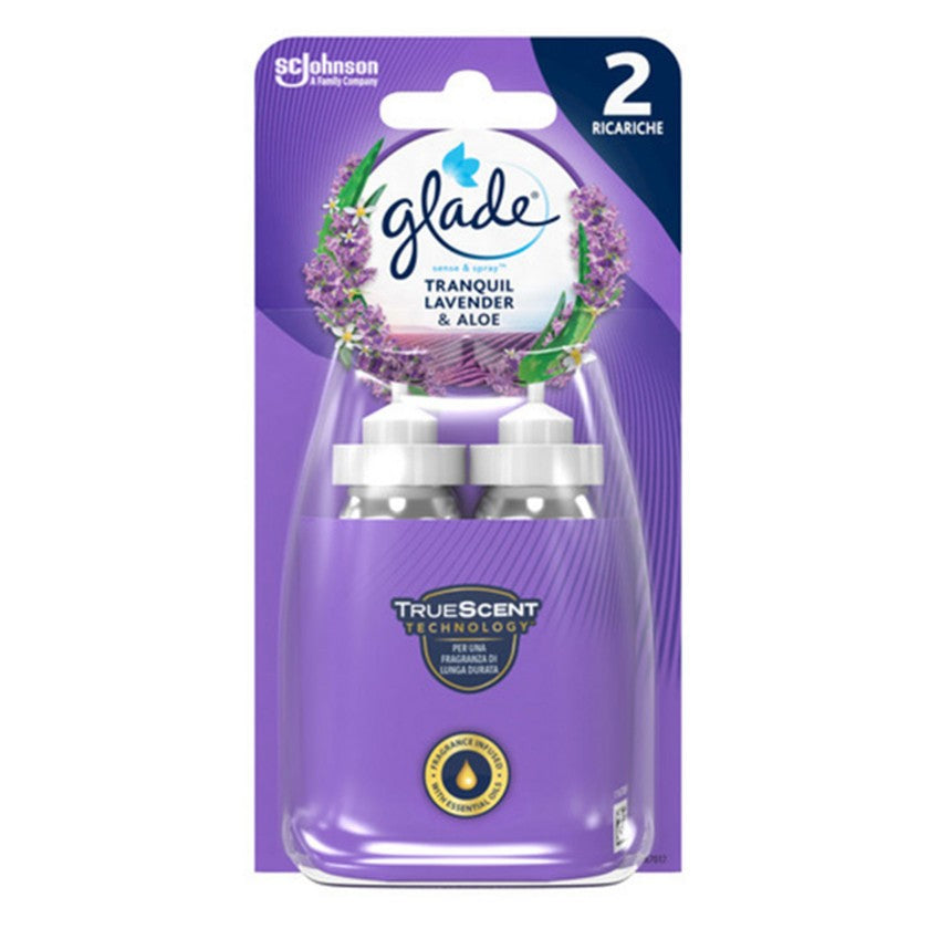 Glade Sense & Spray Automaattinen Laventeli ja Aloe 2 Täyttöpakkausta 18 ml