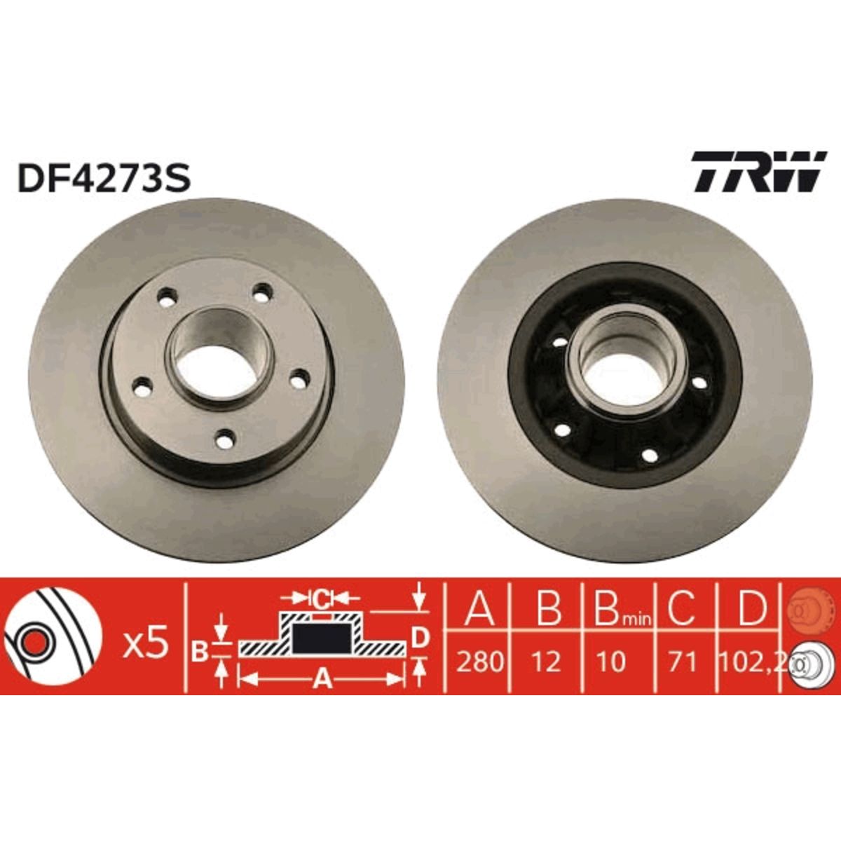 Jarrulevy TRW DF4273S
