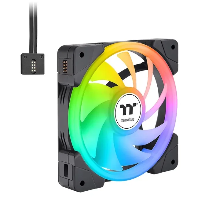 Thermaltake SWAFAN EX14 PWM ARGB -tuuletinsarja, hydraulinen laakeri, 140 mm, 3 kpl, musta