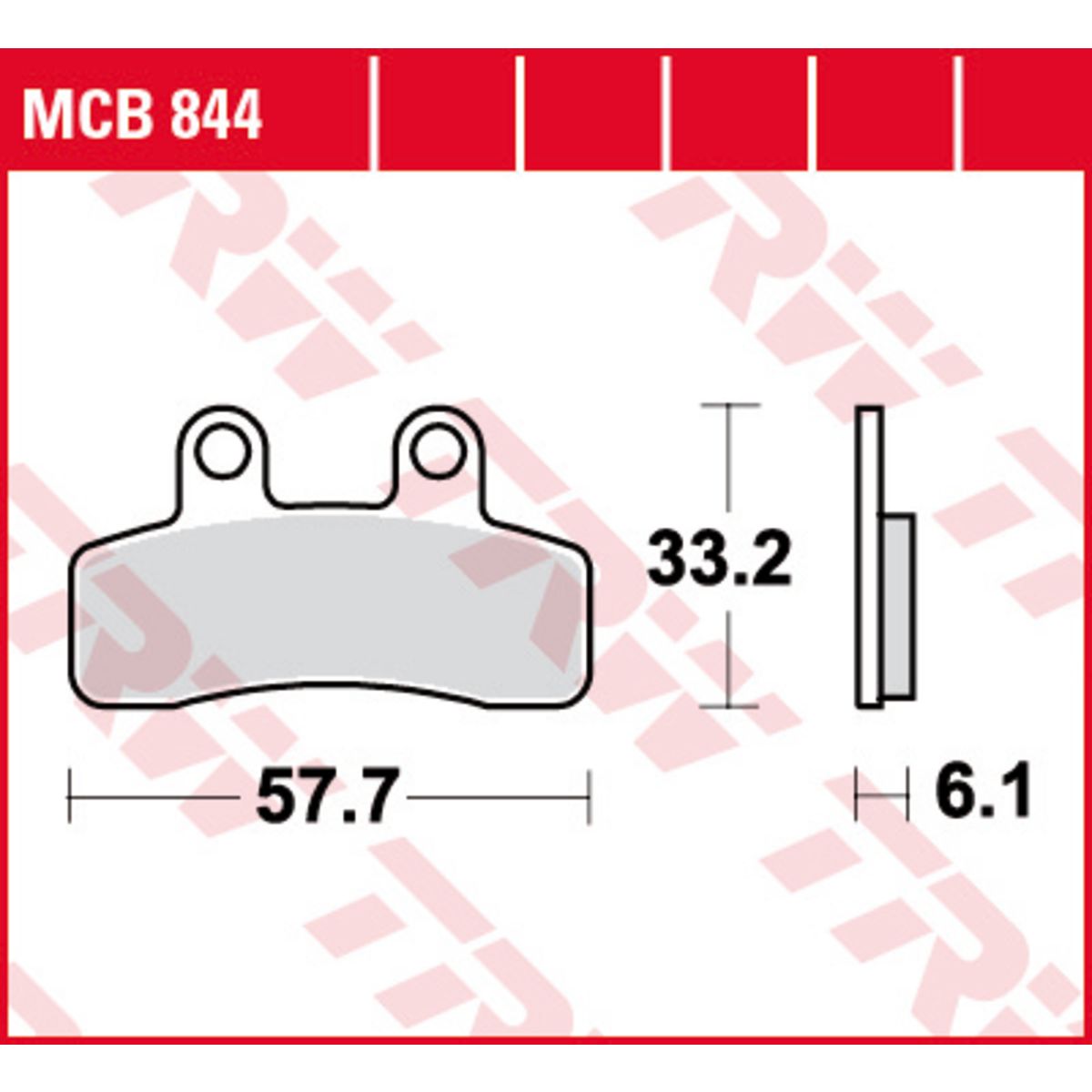 Jarrupalat, levyjarru TRW MCB844