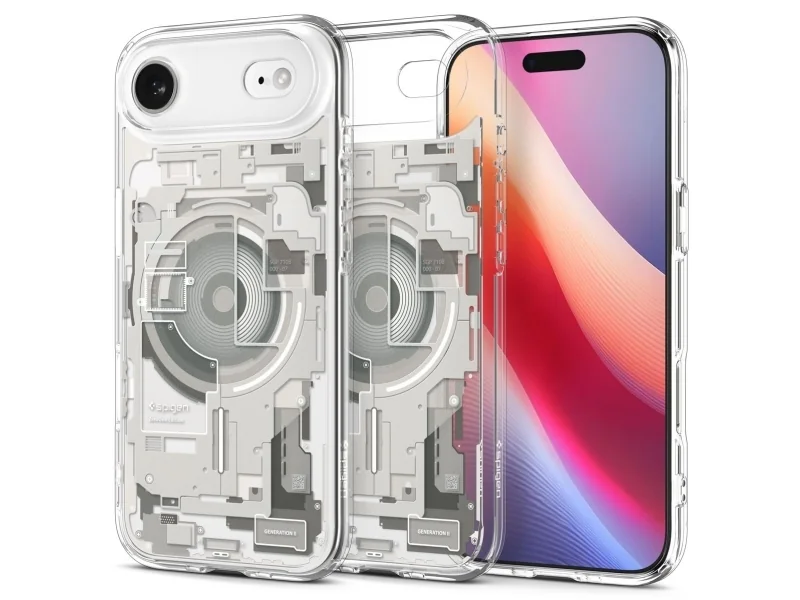 Spigen Ultra Hybrid Zero One (MagFit), Suojus, Apple, iPhone 17 Air, 16,5 cm (6.5), Titaani, Läpinäkyvä