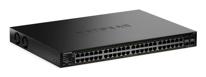 NETGEAR GS348TP - 48-porttinen hallittava Gigabit Ethernet PoE+ -kytkin, musta