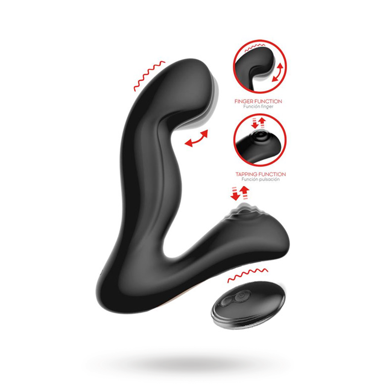 Prostate Massager With Tapping & Finger Wiggle Function Prostata stimulaattori