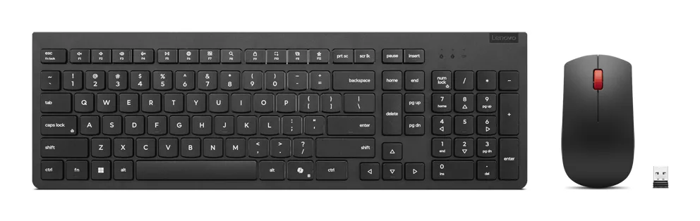 Lenovo Essential Wireless Combo Gen 2 - Näppäimistö ja Hiirisetti - Pohjoismainen - Musta