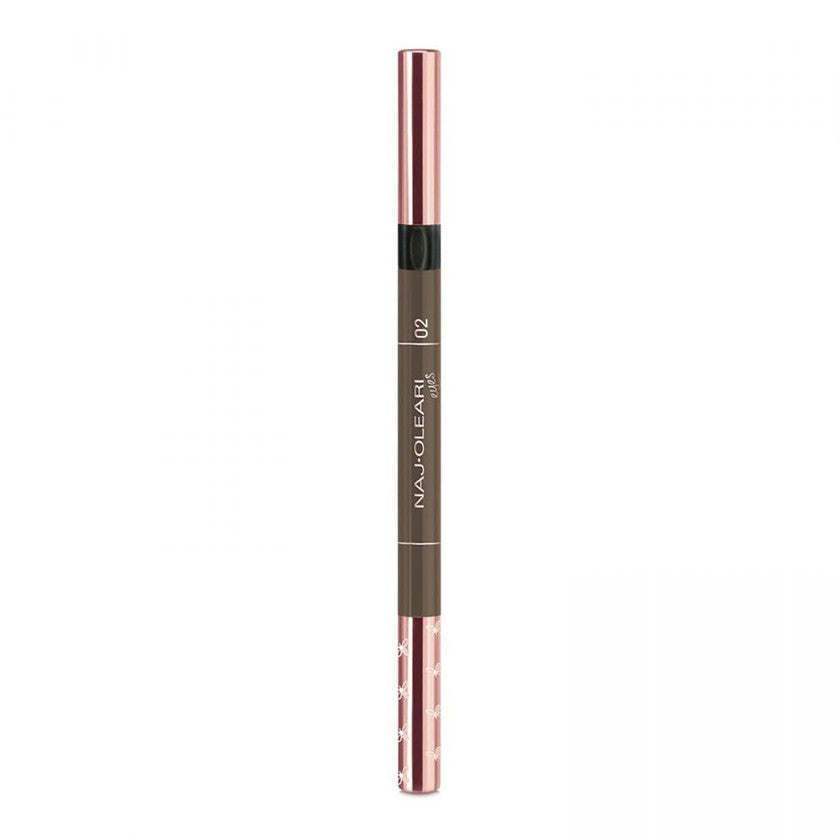 Naj·Oleari 3 in 1 Perfect Eyebrows - Kulmien kynä ja ripsiväri 02 - ruskea