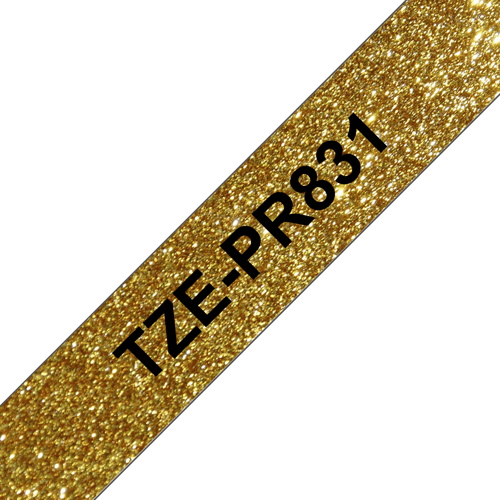 Brother TZe-PR831 12mm x 8m tape black on gold