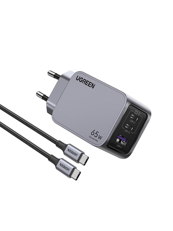 UGREEN Nexode Pro 65W 3-Port Gan Fast Charger -pikalaturi