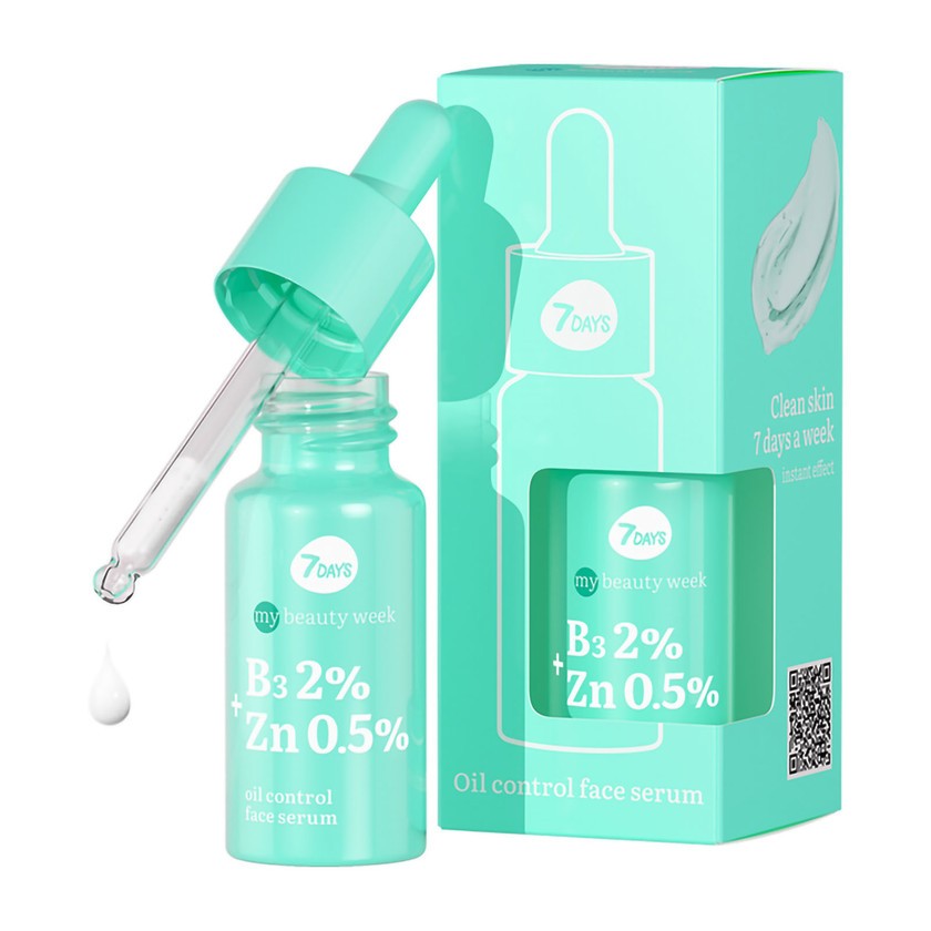7 Days My Beauty Week Siero Viso B3+Zn Oil Control Seboregolatore 20ml — Siero viso