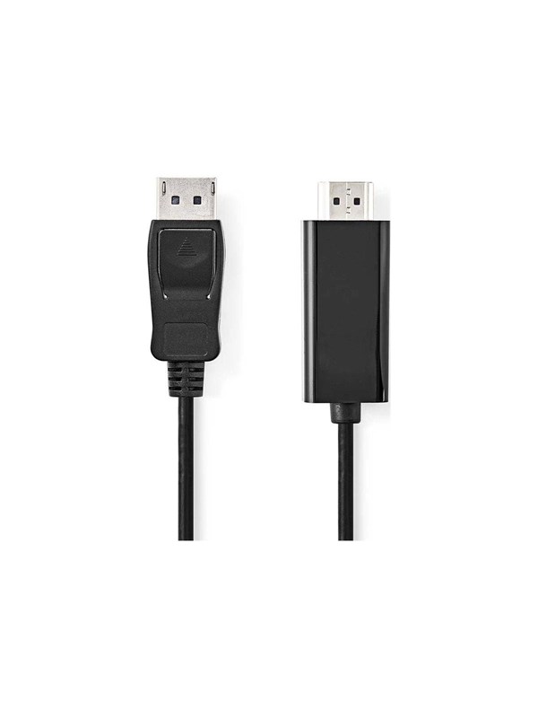 Nedis DisplayPort kaapeli | DisplayPort uros | HDMITM liitin | 1080p | Niklattu | 3.00 m | Pyöreä | PVC | Musta | Label