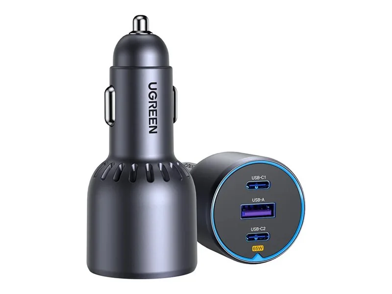 UGREEN 75w 3-Port Fast Car Charger