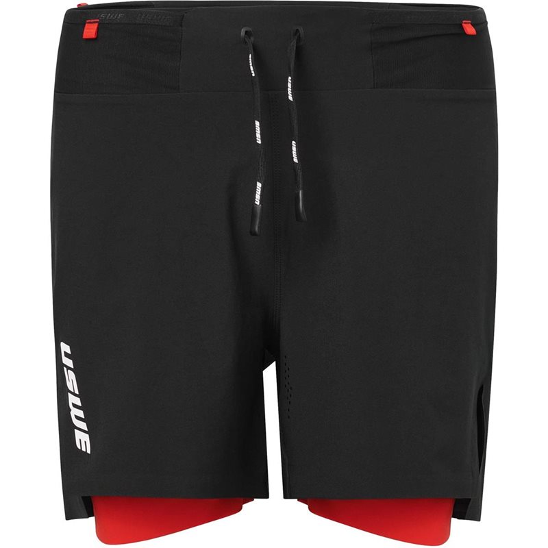 USWE Puls Trail Running Combo Shorts Women Black - XS