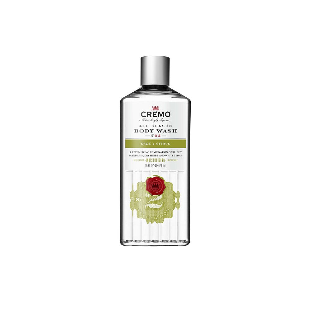 Cremo Sage and Citrus puhdistava suihkugeeli miehille 475 ml