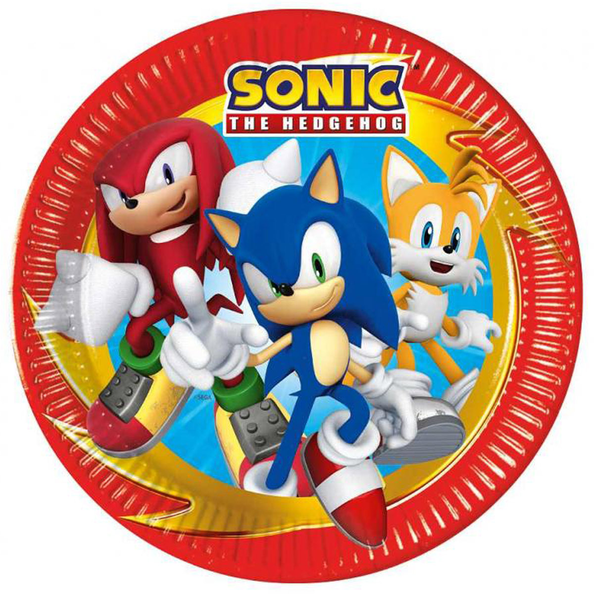 Pahvilautaset - Sonic the Hedgehog, 23cm, 8kpl