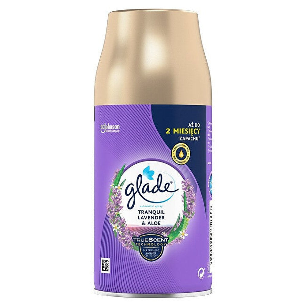 Glade Tranquil Lavenda & Aloe automaattinen ilmanraikastimen täyttö 269 ml