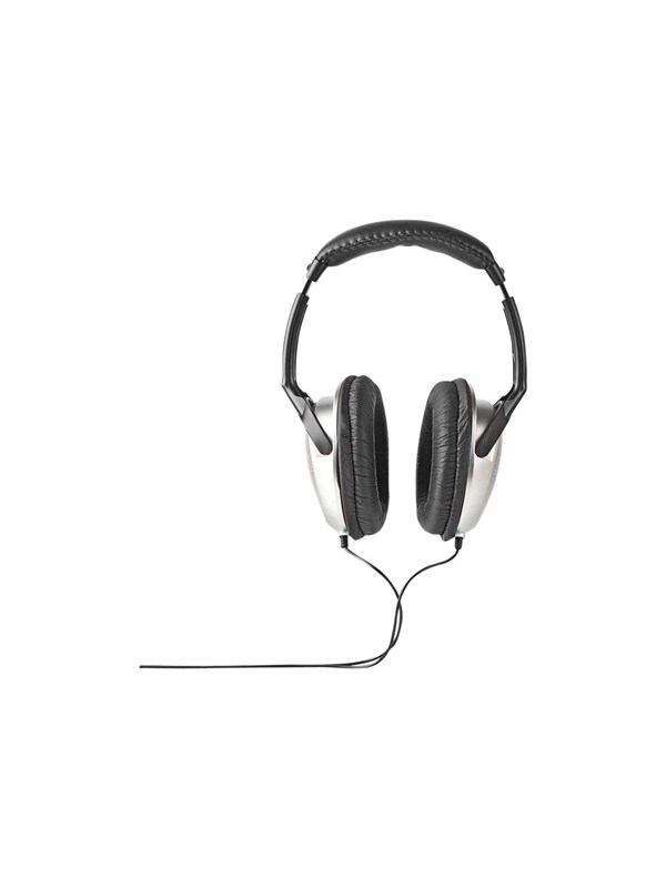 Nedis Over-Ear Langalliset Kuulokkeet | 3.5 mm | Kaapelin pituus: 6.00 m | Äänenvoimakkuuden Säätö | Hopea / Musta