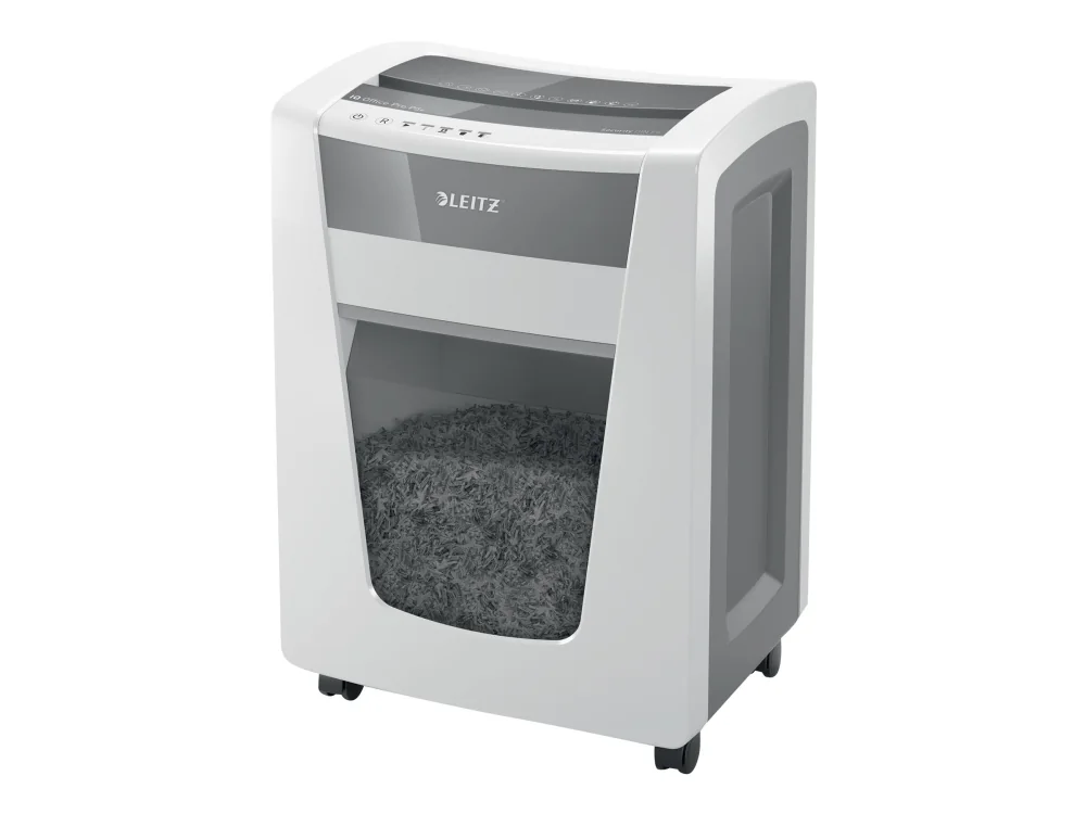 Leitz IQ Office Pro paperisilppuri, P5+, Mikroleikkaava, 23 cm, 2 x 5 mm, 30 L, 350 arkkia, 55 dB