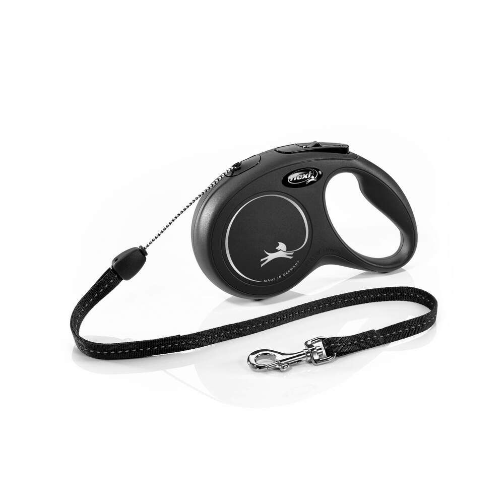 Flexi New CLASSIC 8 m Sort Hund Fleksibel hundesnor Fleksibel hundesnor