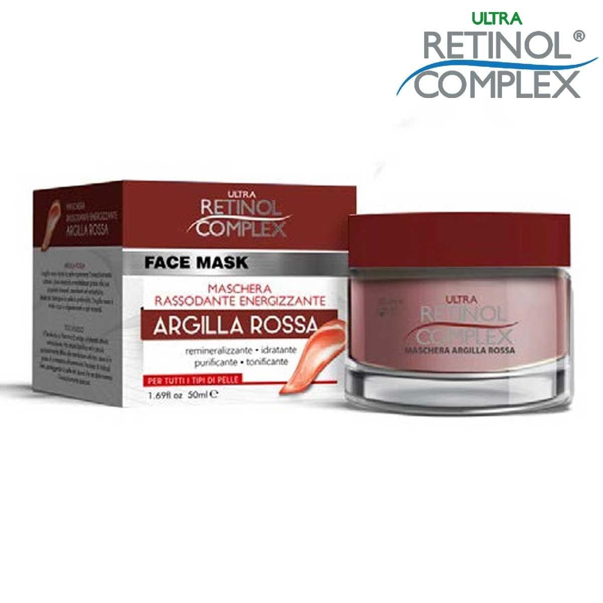 Retinol complex Maschera Viso Rassodante Energizzante All'Argilla Rossa 50 ml — Maschera viso