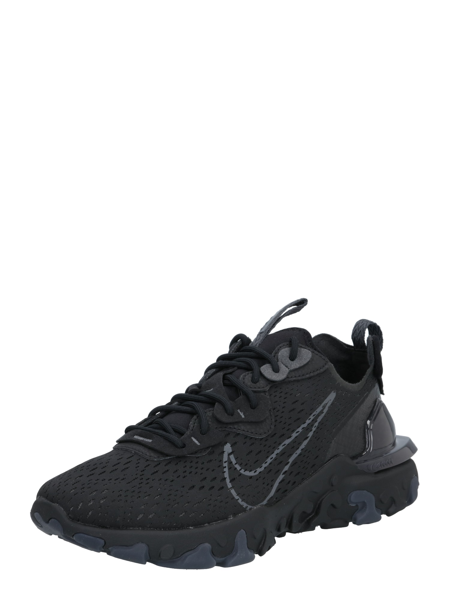 Nike Sportswear Matalavartiset tennarit 'REACT VISION' vaaleanharmaa / musta